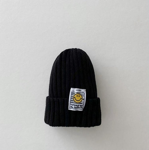 Baby patch smiley candy-colored wool hat smiley cone hat
